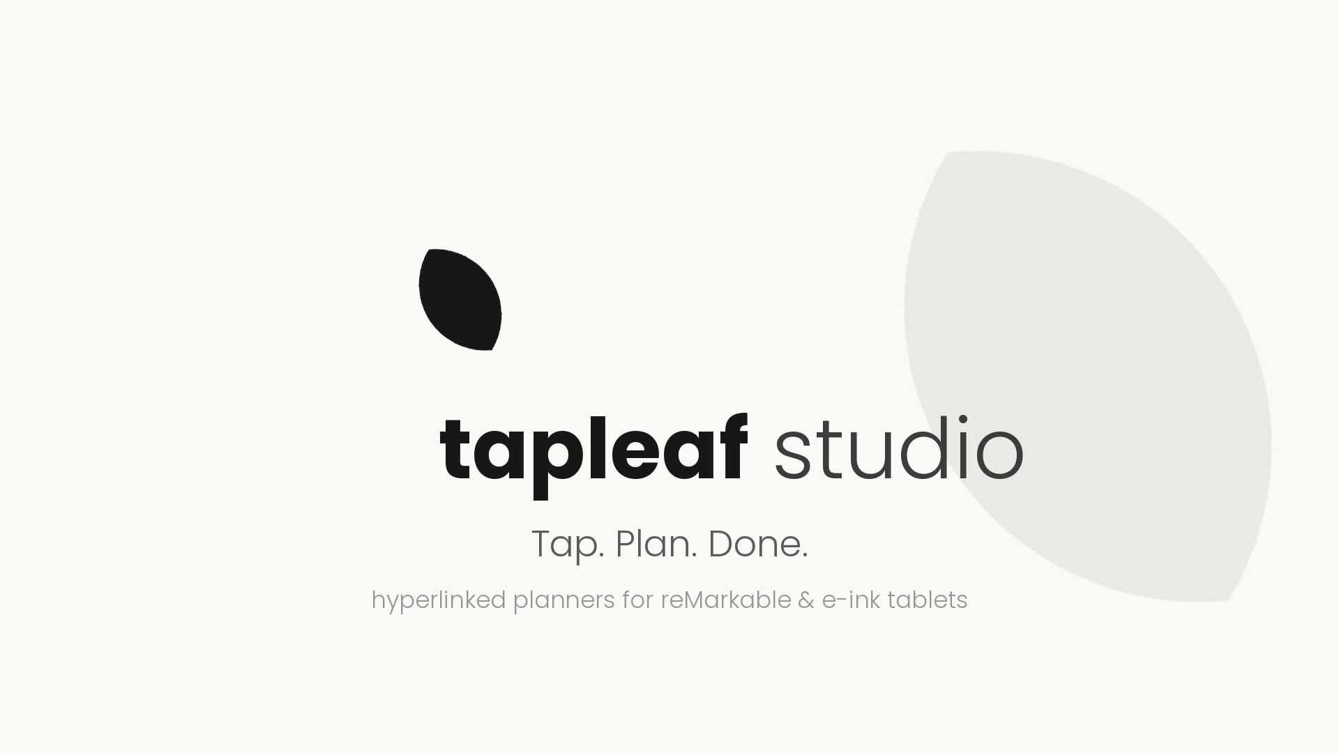Tapleaf Studio cover image